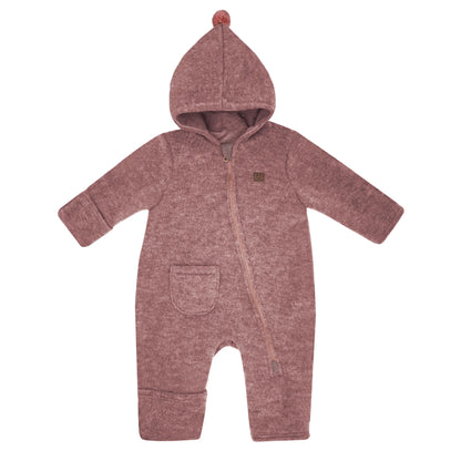 Maximo Baby-Overall aus Merinowolle in heiderosemeliert GOTS