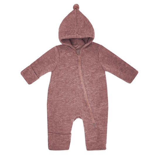 Maximo Baby-Overall aus Merinowolle in heiderosemeliert GOTS