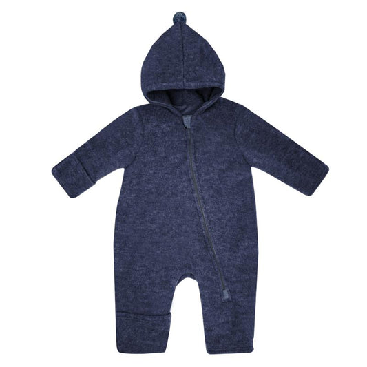 Maximo Baby-Overall aus Merinowolle in navymeliert GOTS