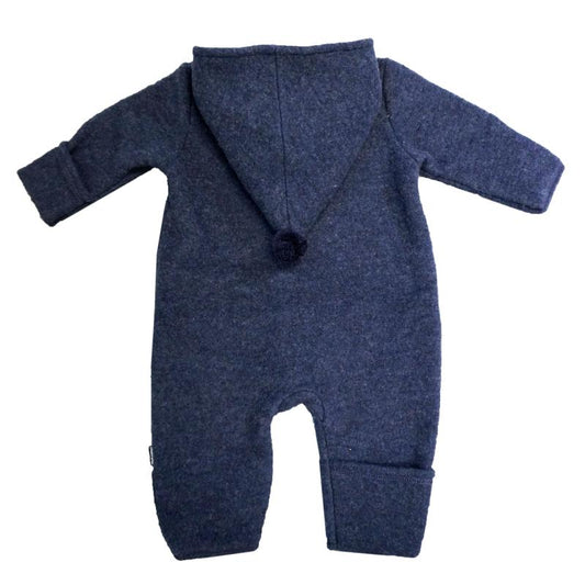 Maximo Baby-Overall aus Merinowolle in navymeliert GOTS