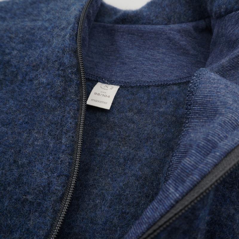 Maximo Baby-Overall aus Merinowolle in navymeliert GOTS