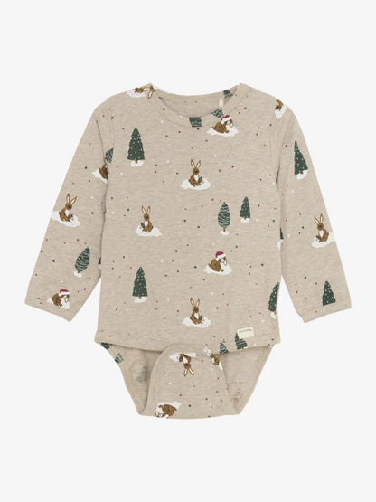 Minymo Body Langarm mit Weihnachtsmotiv
