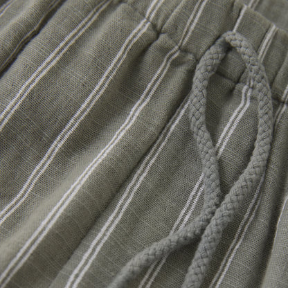 Minymo Leichte Baumwollhose mit feinen Streifen