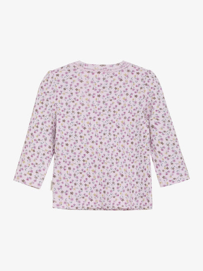 Minymo Langarmshirt gerippt mit Blümchendruck