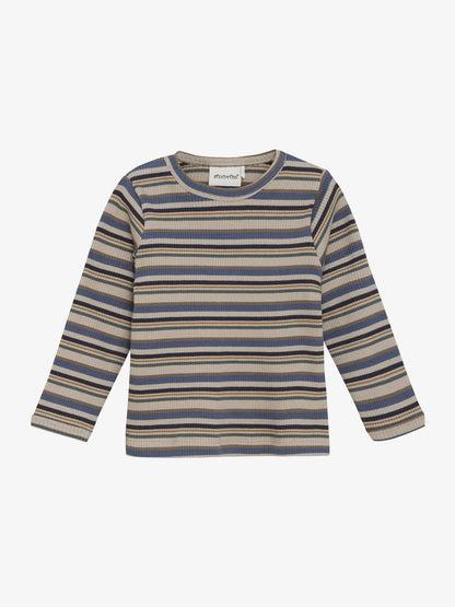 Minymo Langarmshirt gestreift gerippt