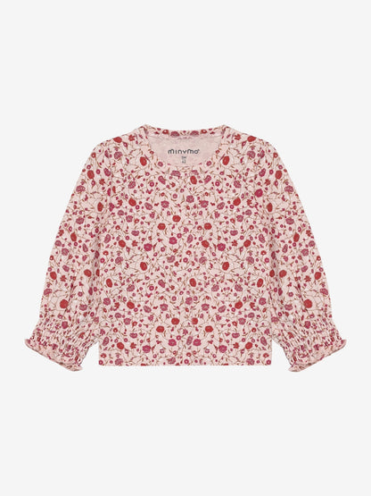 Minymo Langarmshirt mit Blümchenprint GOTS