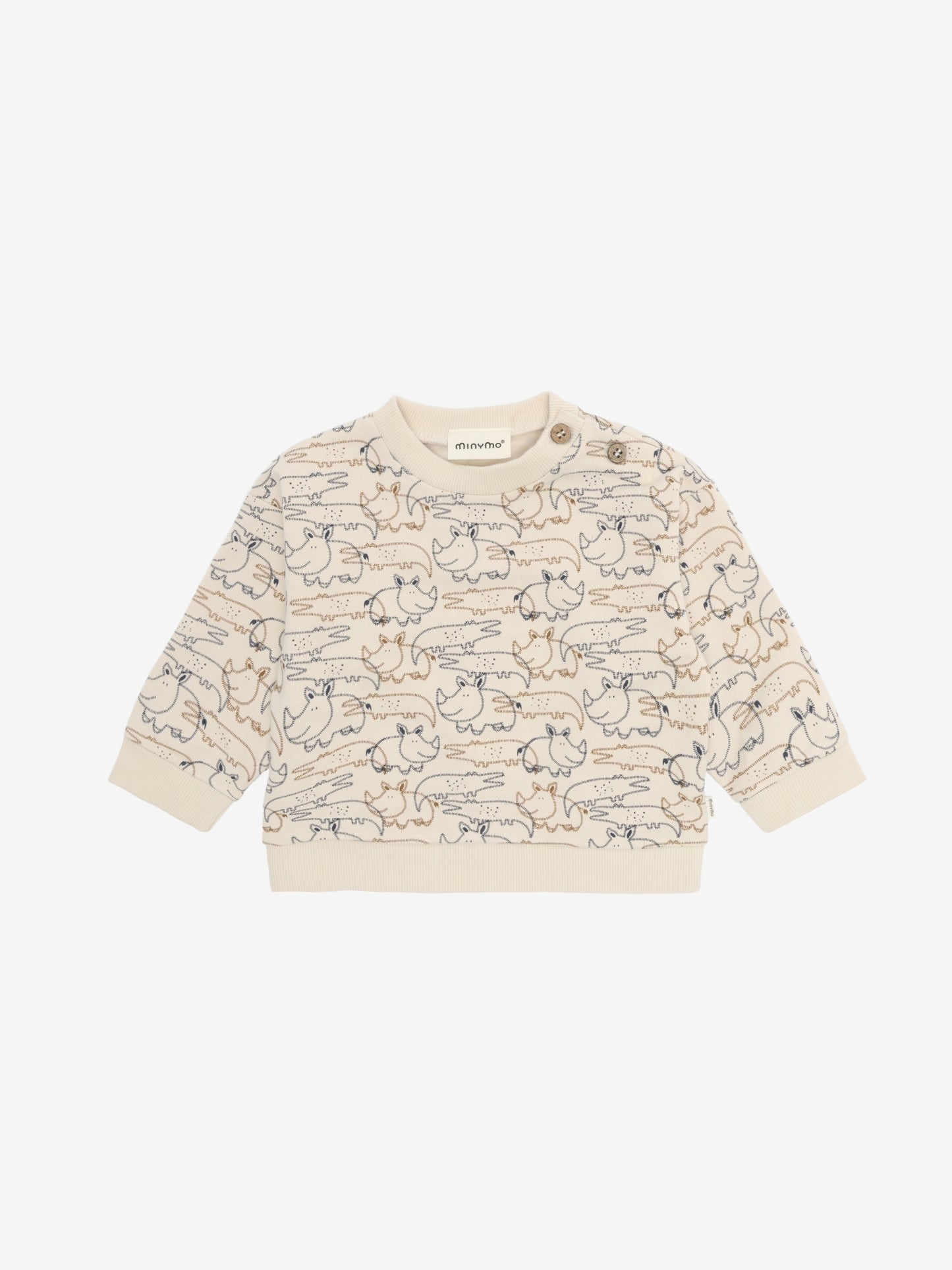 Minymo Sweatshirt mit tierischem Alloverprint