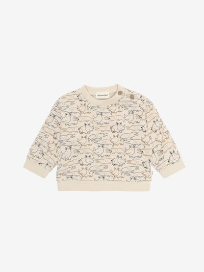 Minymo Sweatshirt mit tierischem Alloverprint