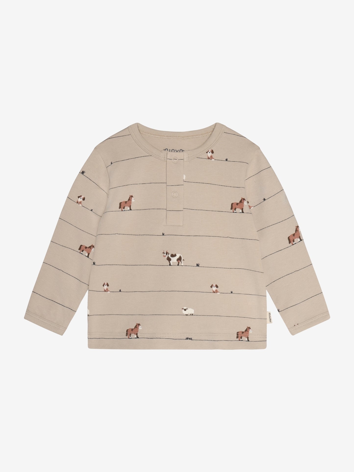 Minymo Langarmshirt mit Tierprint