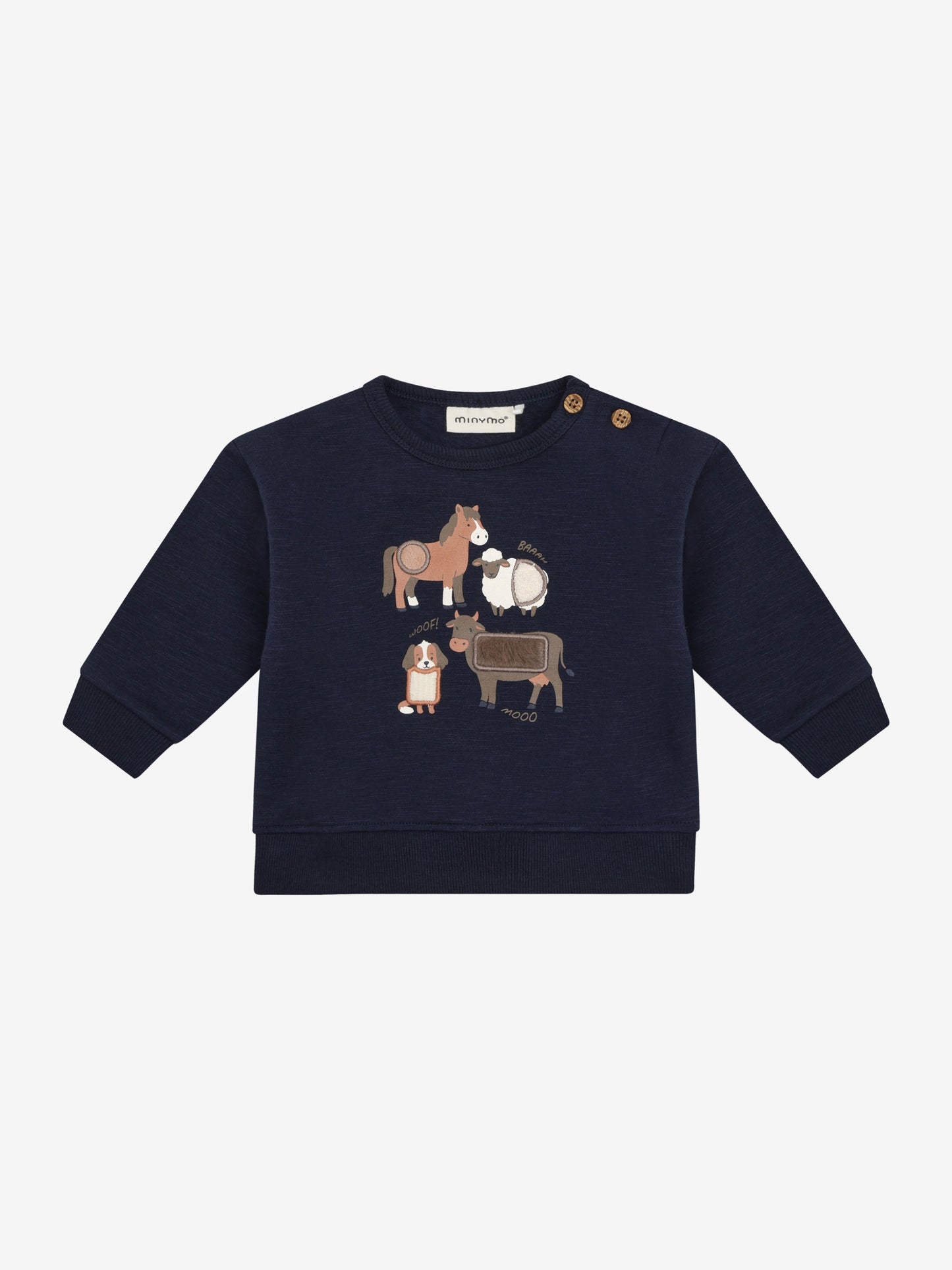Minymo Sweatshirt mit Tierapplikation