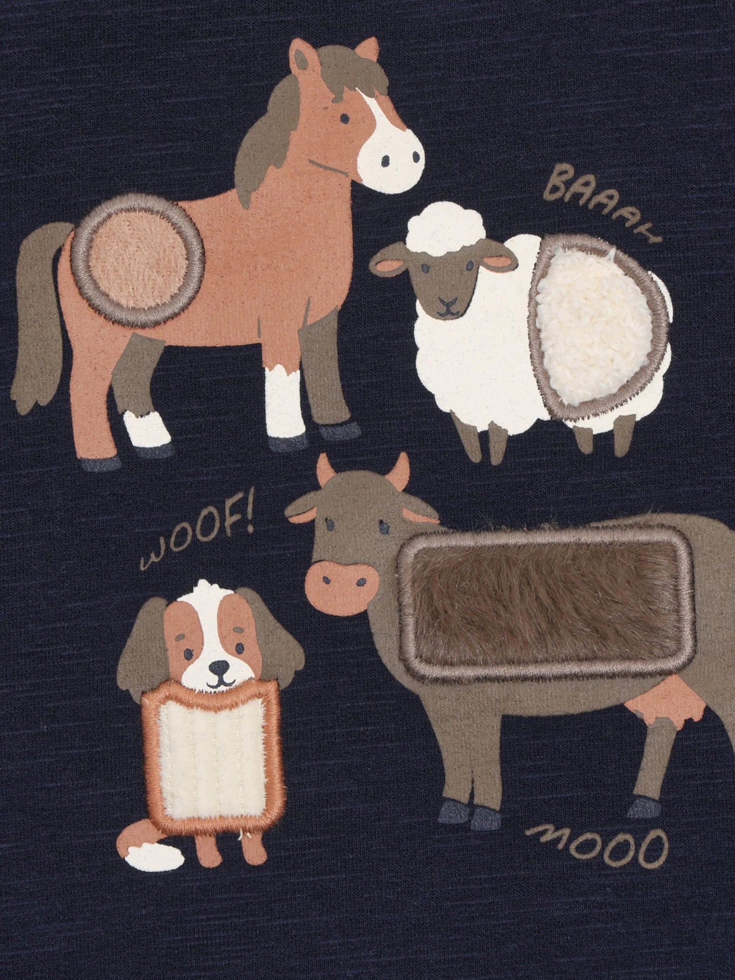 Minymo Sweatshirt mit Tierapplikation