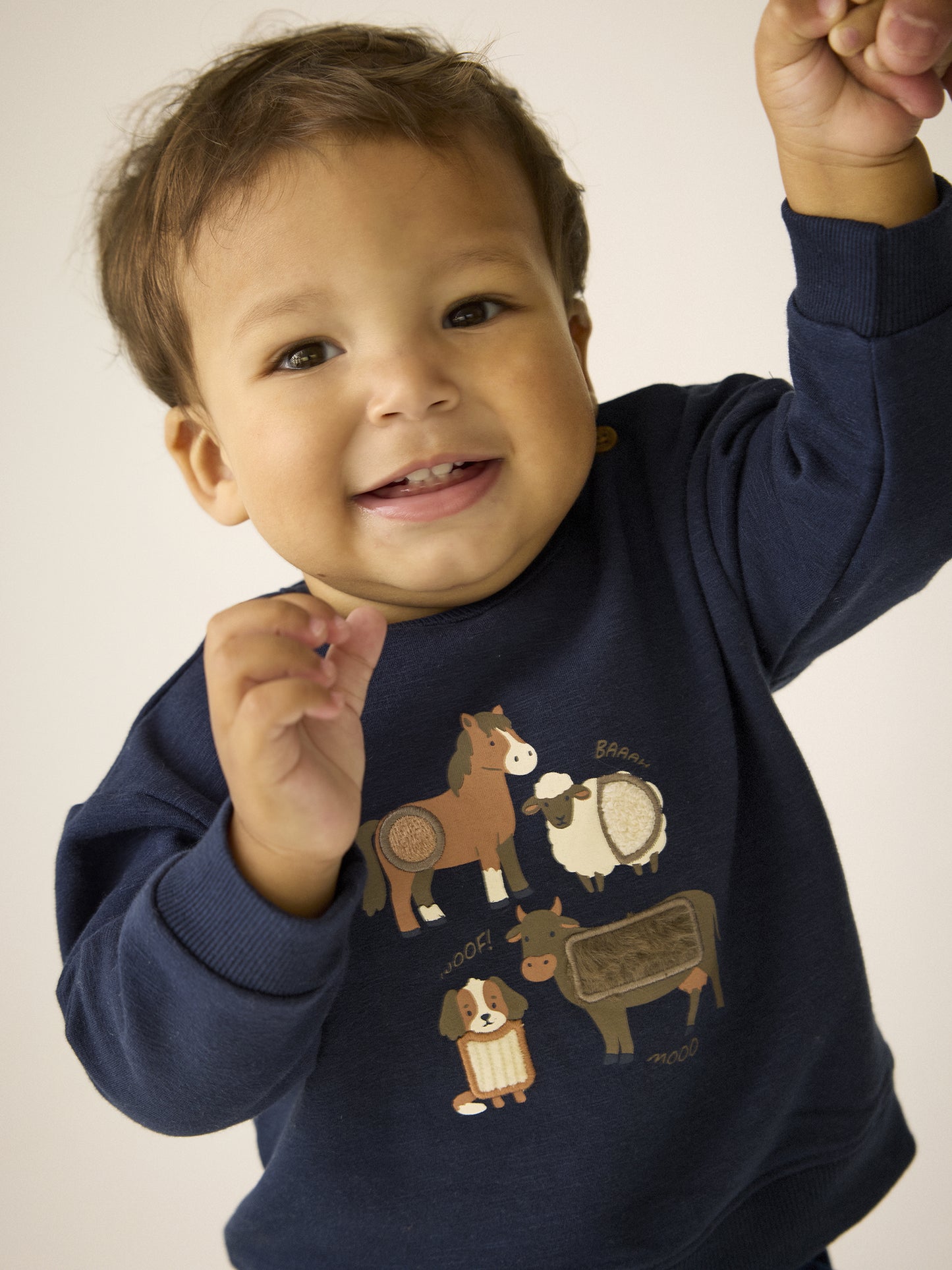 Minymo Sweatshirt mit Tierapplikation