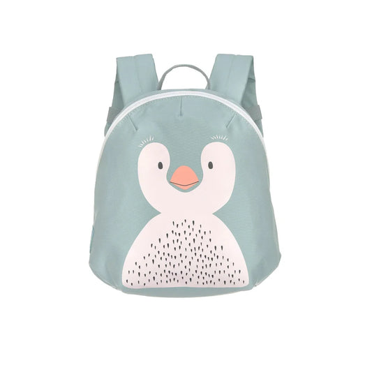 Lässig Kindergartenrucksack Tiny - Pinguin, Hellblau