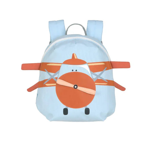 Lässig Kindergartenrucksack Tiny - Propeller Flugzeug, Blau