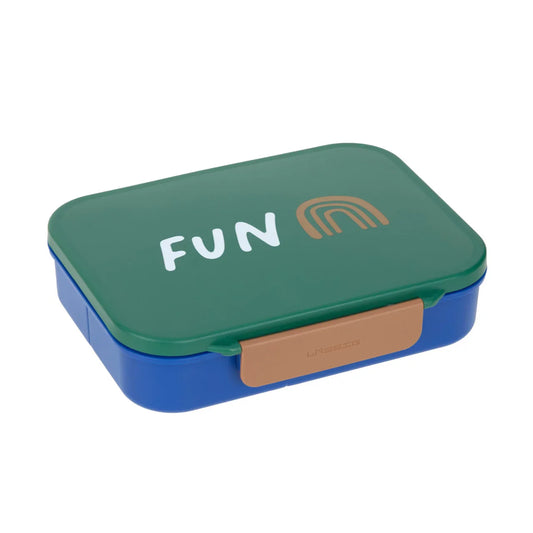 Lässig Brotdose Kinder - Bento Lunchbox, Little Gang Regenbogen Grün