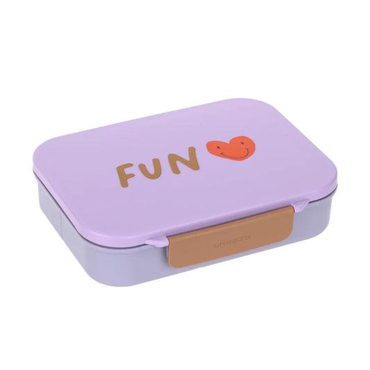 Lässig Brotdose Kinder - Bento Lunchbox, Little Gang Herz lila