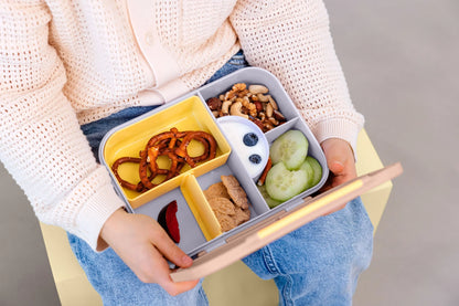 Lässig Brotdose Kinder - Bento Lunchbox, Pattern Party Blau