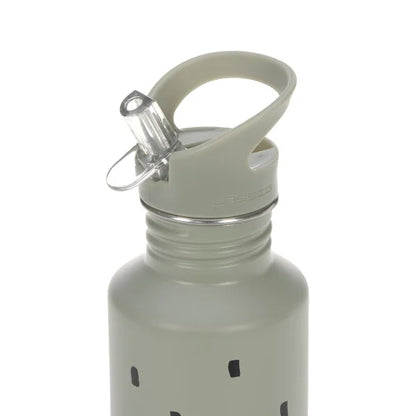 Lässig Trinkflasche Kinder - Edelstahl, Happy Prints Oliv 0,5l
