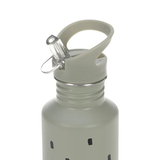 Lässig Trinkflasche Kinder - Edelstahl, Happy Prints Oliv 0,5l