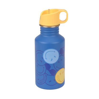 Lässig Edelstahl Kinder Trinkflasche 500 ml - SmileyWorld® Blau