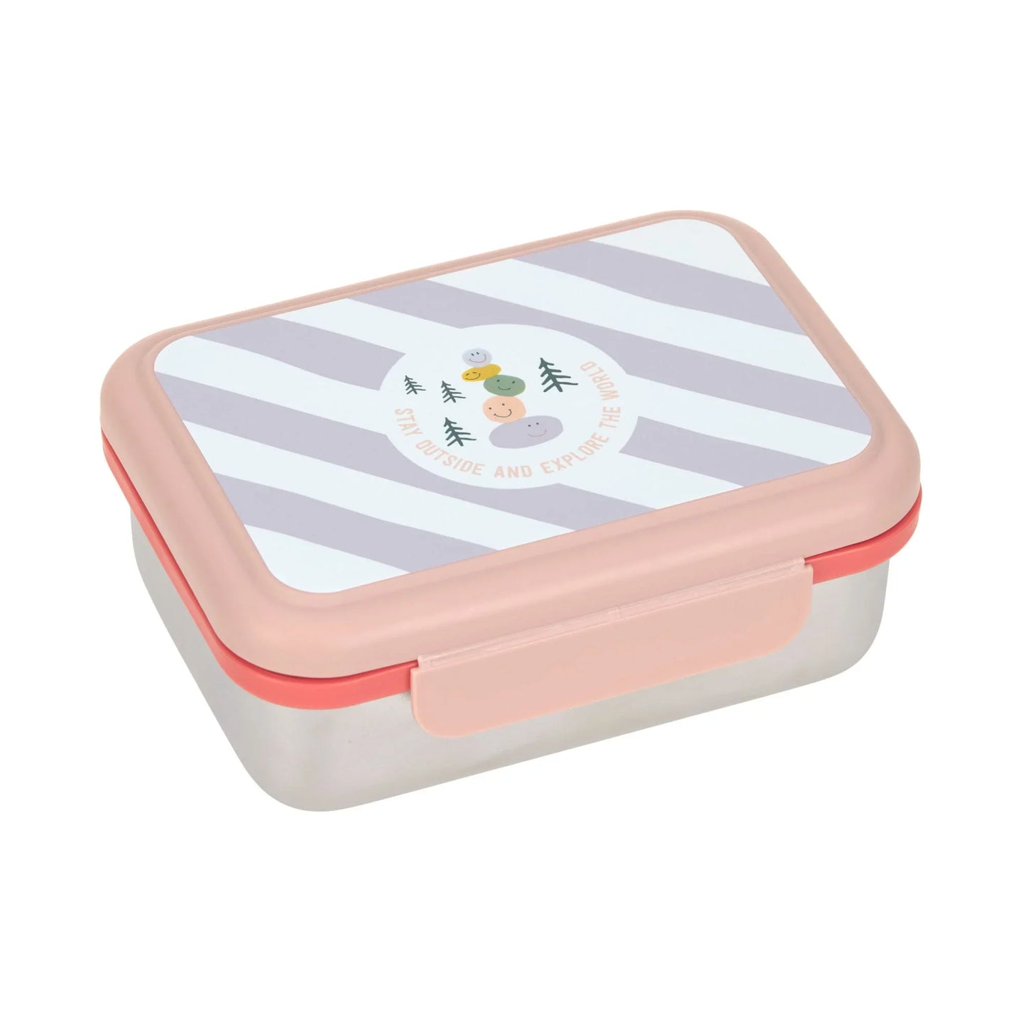 Lässig Brotdose Kinder - Bento Lunchbox, Sunny Explorer Rosa