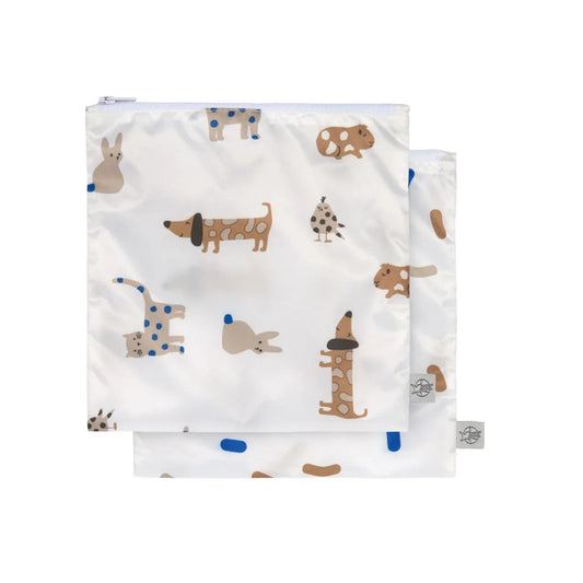 Lässig Frühstücksbeutel (2 Stk) - Snack Bag, Little Mateys Royal Blau