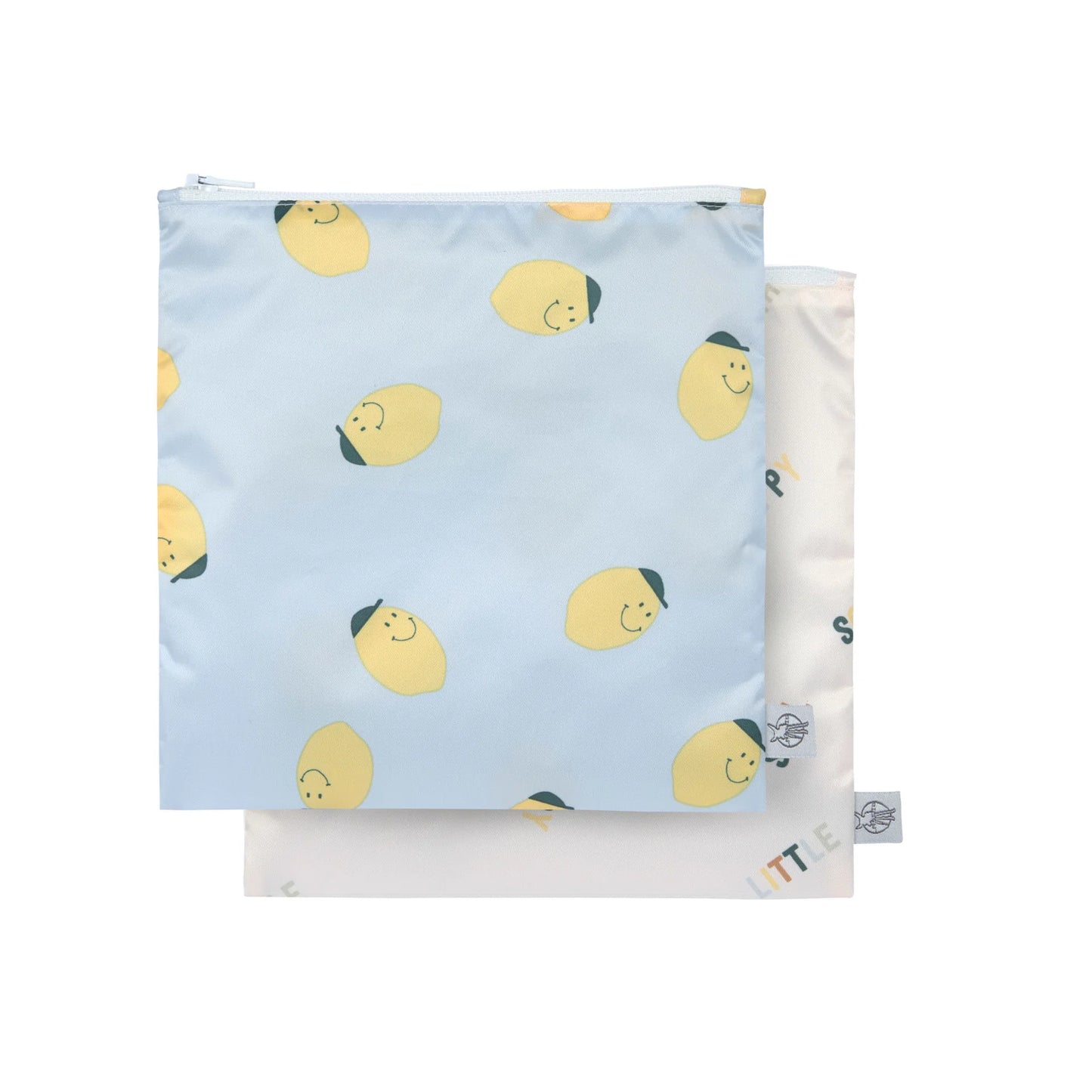 Lässig Frühstücksbeutel (2 Stk) - Snack Bag, Happy Fruits, Zitrone