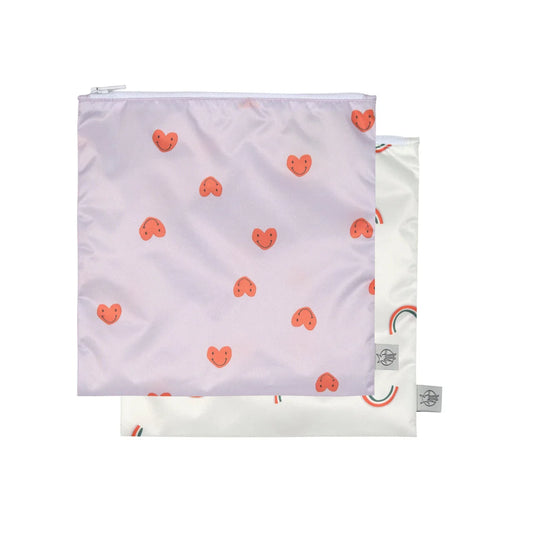 Lässig Frühstücksbeutel (2 Stk) - Snack Bag, Happy Rascals Herz