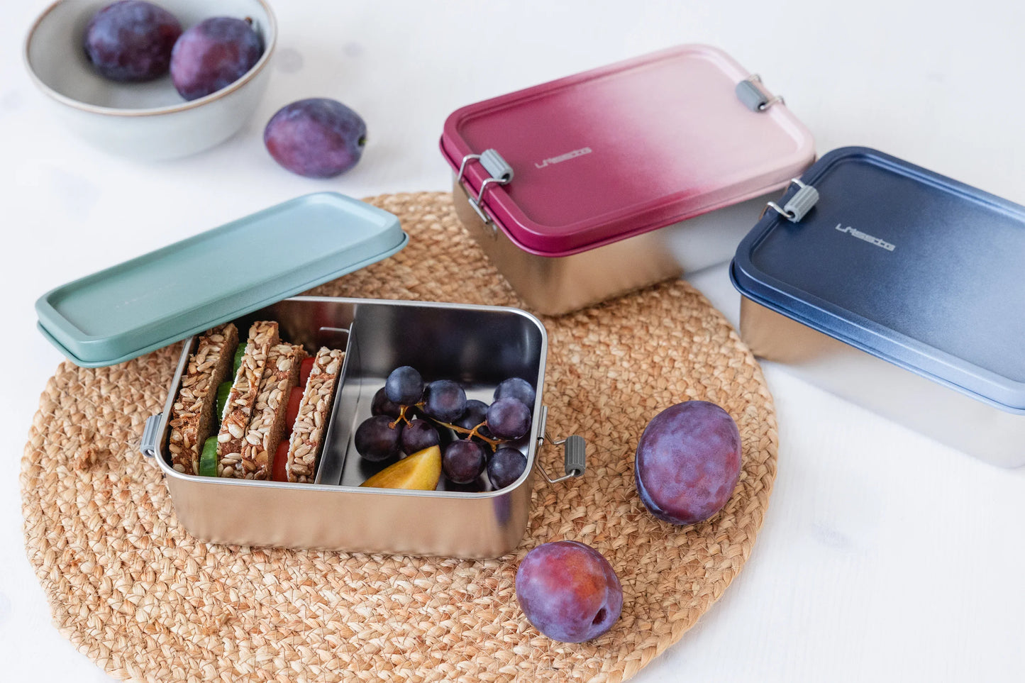 Lässig Brotdose Kinder - Edelstahl Lunchbox, Unique, Grün