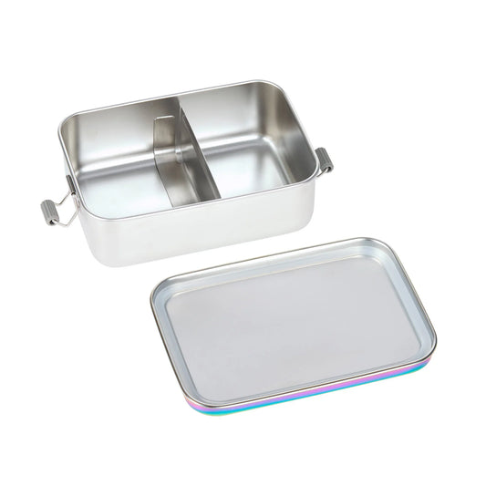 Lässig Brotdose Kinder - Edelstahl Lunchbox, BOLD, Rainbow Bunt
