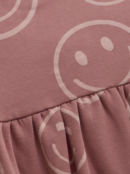Minymo Sweatkleid mit Smileys GOTS
