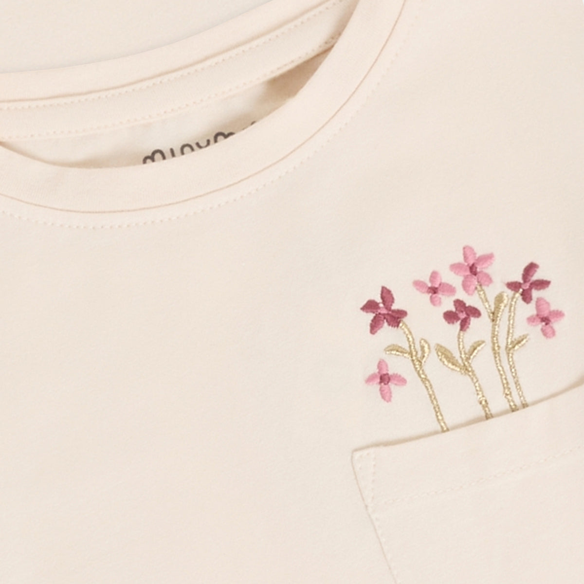 Minymo Langarmshirt mit Stickerei GOTS