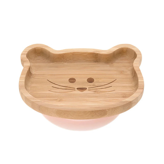 Kinderteller mit Saugnapf aus Bambusholz - Platter, Little Chums Mouse von LÄSSIG