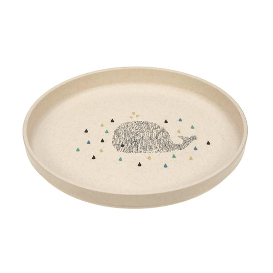 Teller - Plate PP Cellulose Little Water, Whale von Lässig