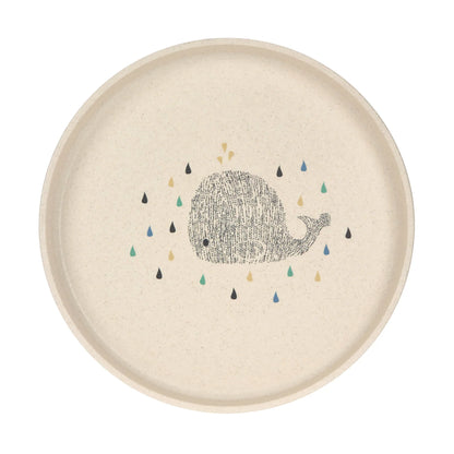 Teller - Plate PP Cellulose Little Water, Whale von Lässig