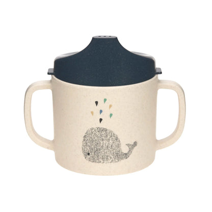 Trinklernbecher - Sippy Cup PP Cellulose, Little Water Whale von Lässig