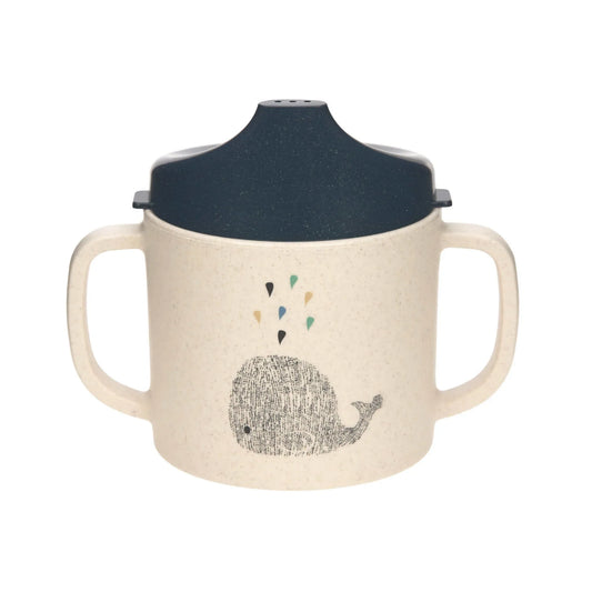 Trinklernbecher - Sippy Cup PP Cellulose, Little Water Whale von Lässig