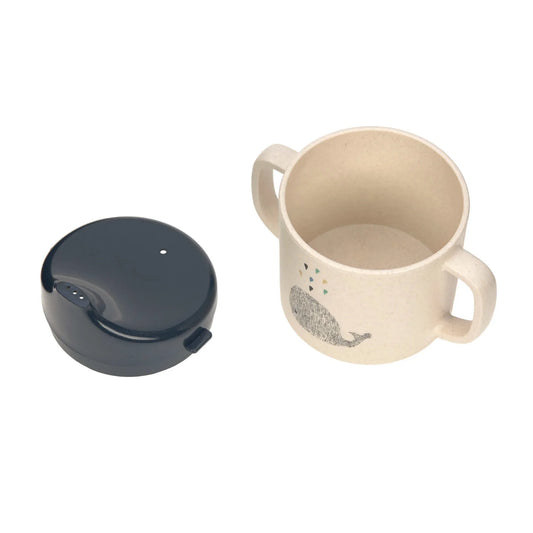Trinklernbecher - Sippy Cup PP Cellulose, Little Water Whale von Lässig