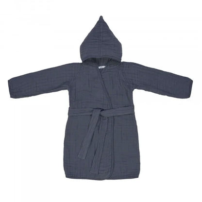 Lässig Bademantel aus Musselin navy