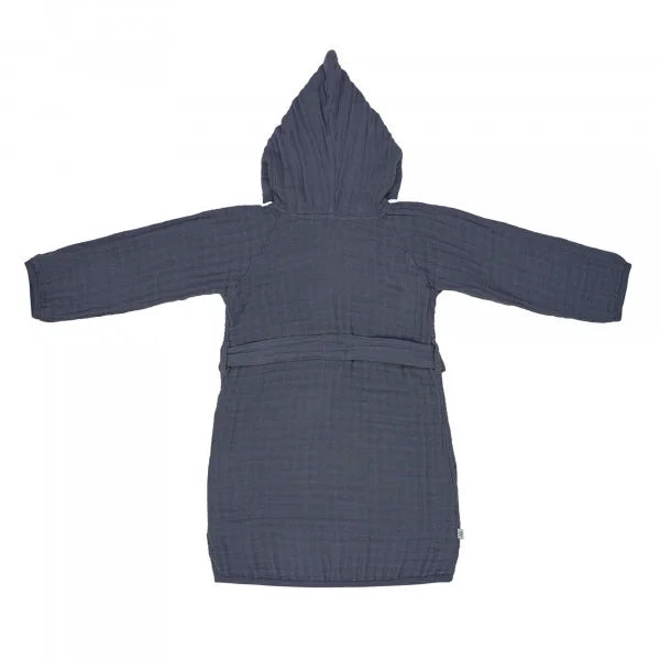 Lässig Bademantel aus Musselin navy