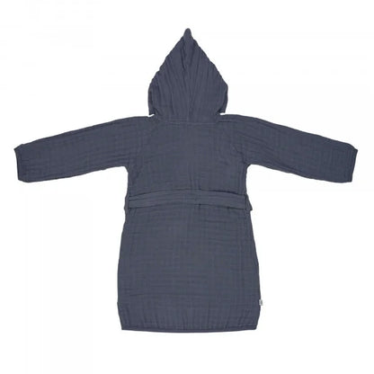 Lässig Bademantel aus Musselin navy