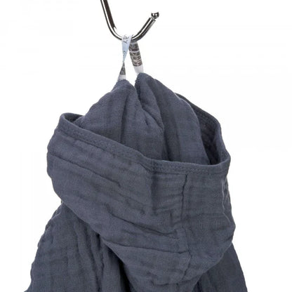 Lässig Bademantel aus Musselin navy
