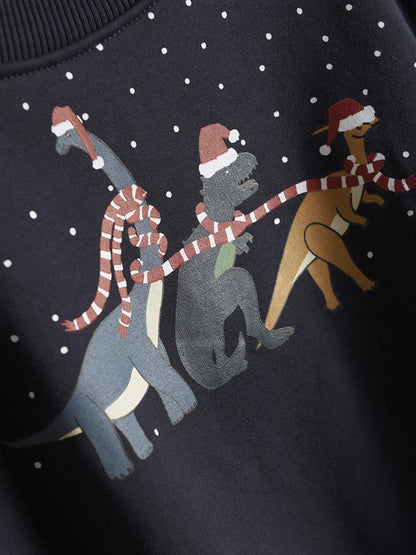 Minymo Weihnachtssweatshirt mit Dinos