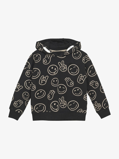 Minymo Hoodie mit Smiley-Print GOTS