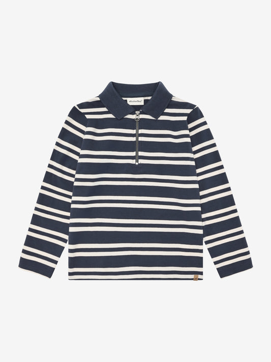Minymo Langarmshirt Polo gestreift GOTS