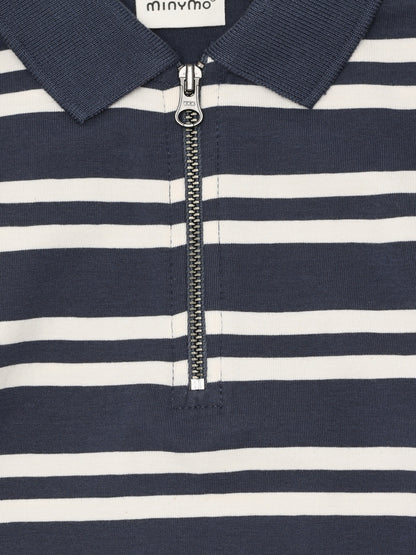 Minymo Langarmshirt Polo gestreift GOTS