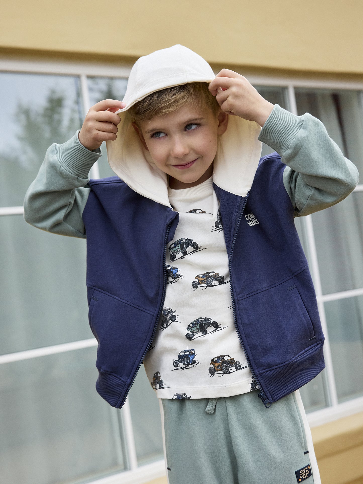 Minymo Sweatjacke mit Kapuze GOTS