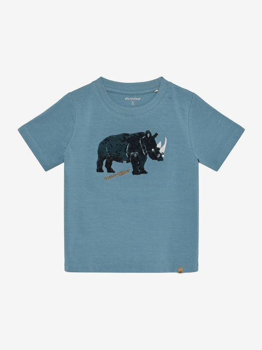 Minymo T-Shirt mit Wendepailletten