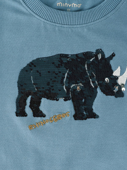 Minymo T-Shirt mit Wendepailletten