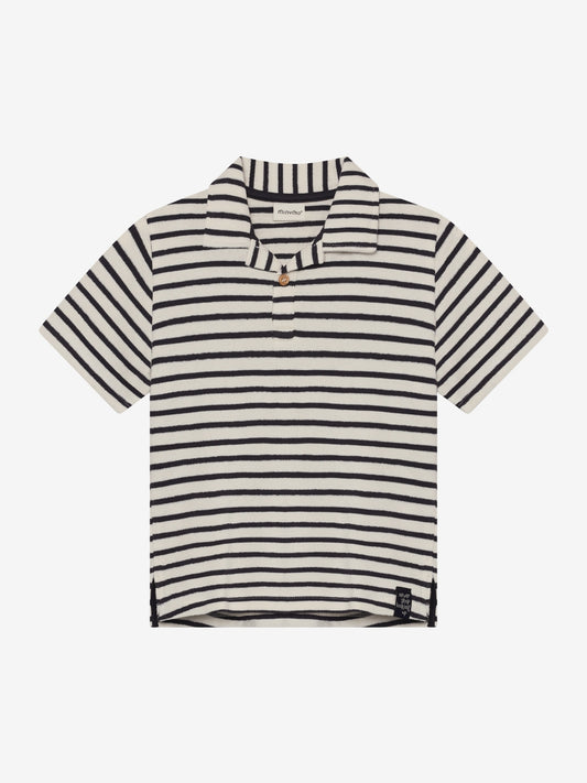 Minymo Gestreiftes Poloshirt GOTS